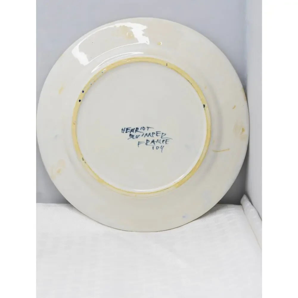 Henriot Quimper Petit Breton Primitive French Faïence Figural Plates, Set of 2